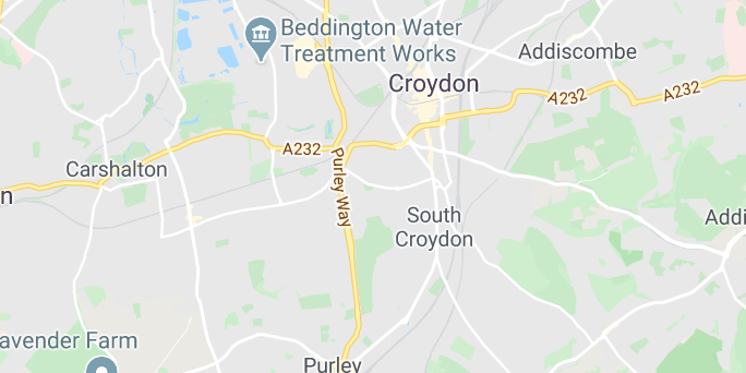 Map of Croydon